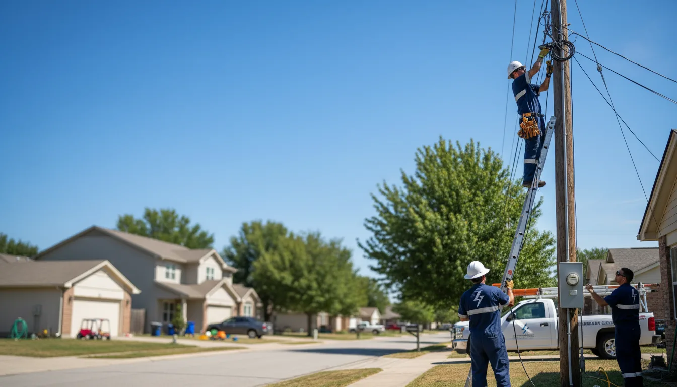 Residential electrician providing installation services in Manter, KS
